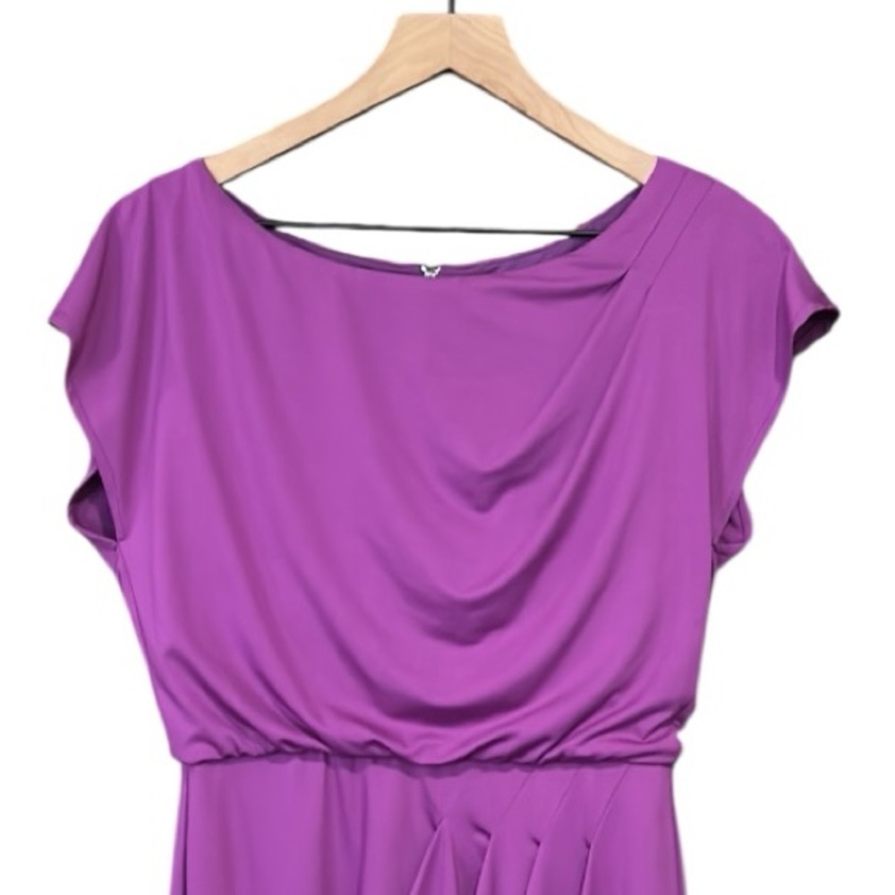 Vince Camuto Side Drape Cocktail Dress Purple Size 4 - Picture 2 of 11